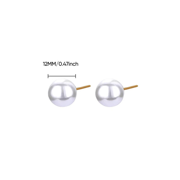 Wholesale Imitation Pearl Earrings With Geometric Pattern And Electroplating Light Luxury Style