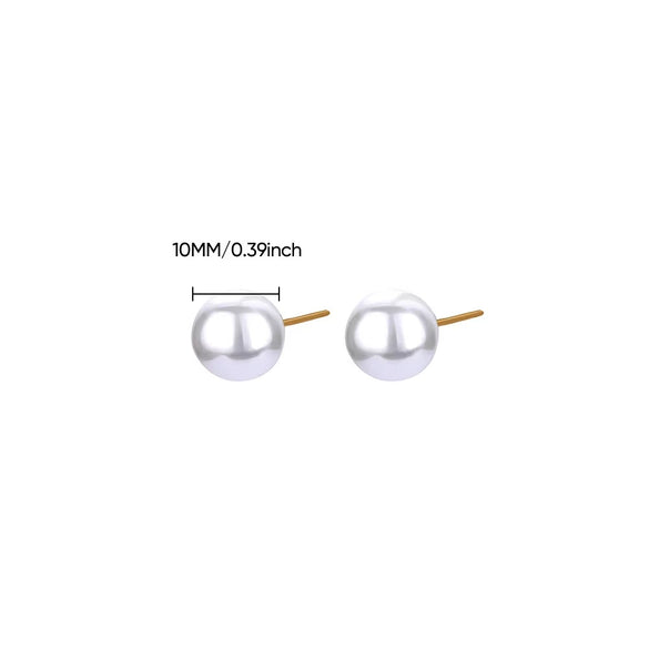 Wholesale Imitation Pearl Earrings With Geometric Pattern And Electroplating Light Luxury Style
