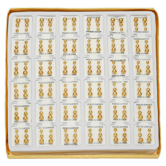 Wholesale Imitation Pearl Geometric Earrings Set For Women With Electroplating