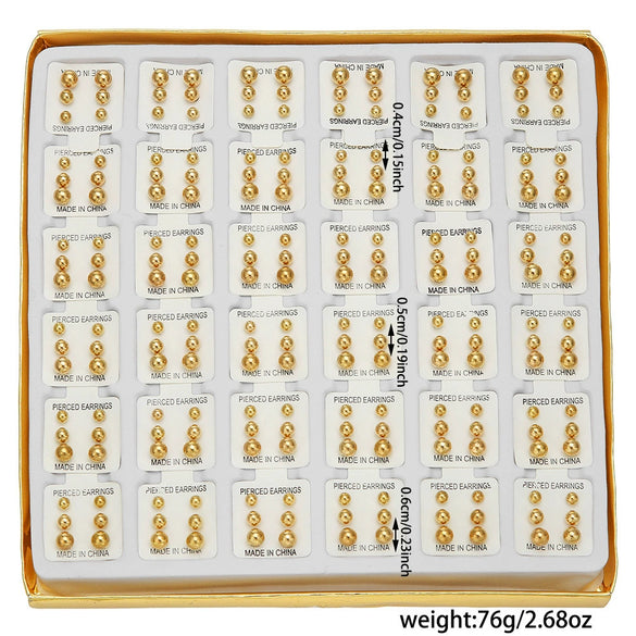 Wholesale Imitation Pearl Geometric Earrings Set For Women With Electroplating
