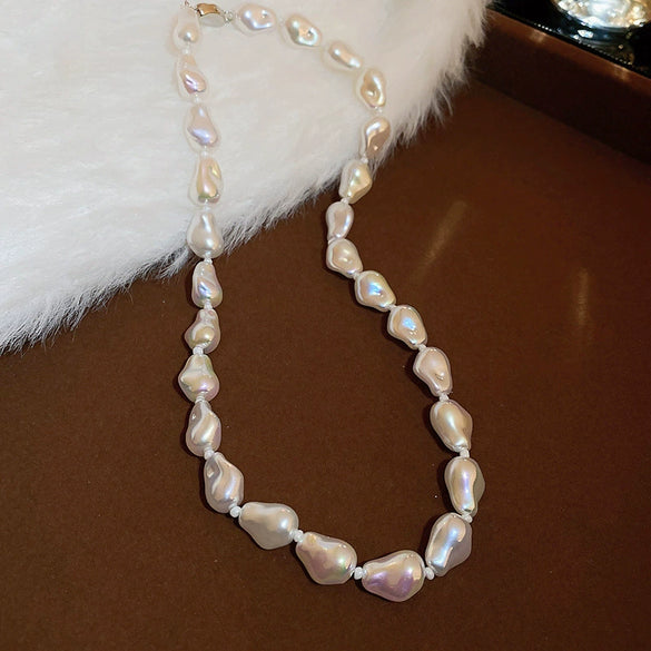 Wholesale Imitation Pearl Geometric Handmade Women's Clavicle Chain Necklace