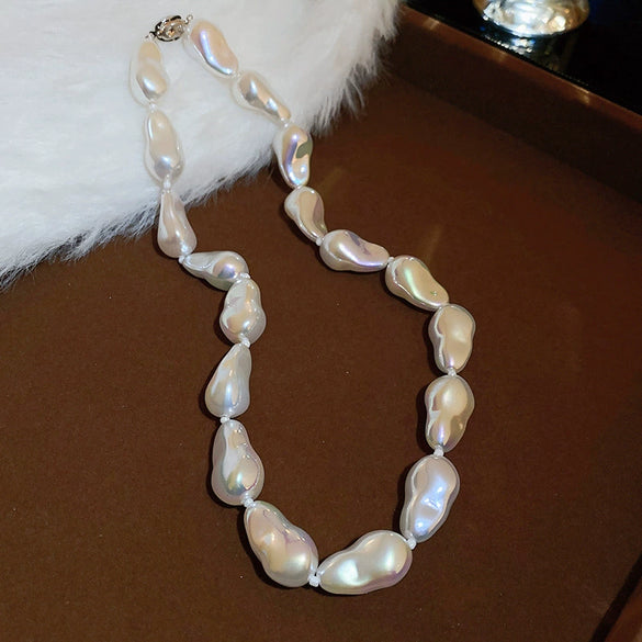 Wholesale Imitation Pearl Geometric Handmade Women's Clavicle Chain Necklace
