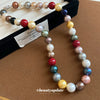 Wholesale Imitation Pearl Geometric Necklace With Pearl Inlaid Design For Women