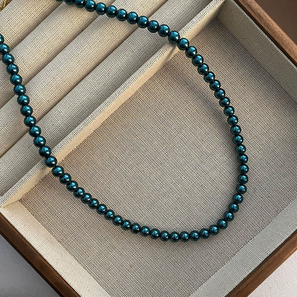 Wholesale Imitation Pearl Necklace Geometric Style Real Gold Plated Women's