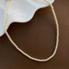 Wholesale Imitation Pearl Necklace Geometric Style Real Gold Plated Women's