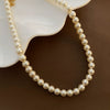 Wholesale Imitation Pearl Necklace Geometric Style Real Gold Plated Women's