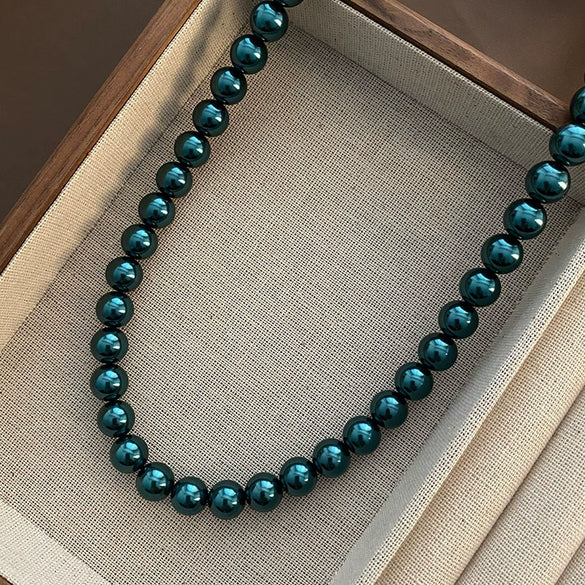 Wholesale Imitation Pearl Necklace Geometric Style Real Gold Plated Women's
