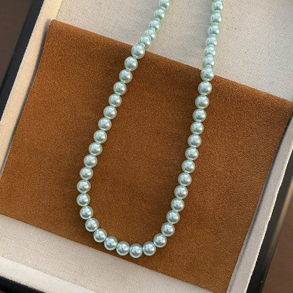 Wholesale Imitation Pearl Necklace Geometric Style Real Gold Plated Women's