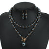Wholesale Imitation Pearl Necklace Retro Geometric Style Pearlescent Treatment Snake Bone Chain