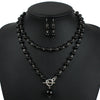 Wholesale Imitation Pearl Necklace Retro Geometric Style Pearlescent Treatment Snake Bone Chain