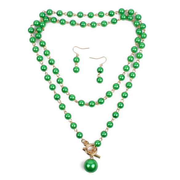 Wholesale Imitation Pearl Necklace Retro Geometric Style Pearlescent Treatment Snake Bone Chain