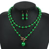 Wholesale Imitation Pearl Necklace Retro Geometric Style Pearlescent Treatment Snake Bone Chain