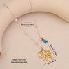 Wholesale Imitation Pearl Necklace With Ocean Shell Starfish Turtle Pendant Stainless Steel Animal Zodiac Jewelry