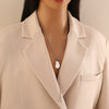 Wholesale Imitation Pearl Pendant Necklace In Personality Style Made Of Stainless Steel