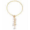Wholesale Imitation Pearl Snake Bone Chain Geometric Baroque Court Style Tassel Necklace With Electroplating Treatment For Women
