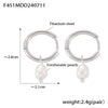 Wholesale Imitation Pearl Tassel Earrings Stainless Steel Geometric 18K Gold Plated