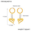 Wholesale Imitation Pearl Tassel Earrings Stainless Steel Geometric 18K Gold Plated