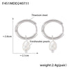 Wholesale Imitation Pearl Tassel Earrings 316L Stainless Steel 18K Gold Plated Geometric Style