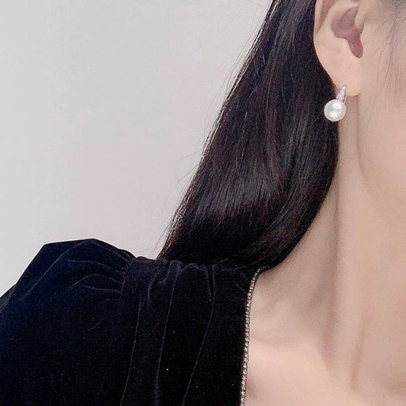 Wholesale Imitation Pearl Zircon Earrings For Women Copper Animal Zodiac Geometric Style