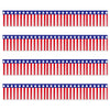 Wholesale Independence Day Banner Red White Blue Rain Silk Home Decoration With Top Flower