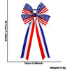 Wholesale Independence Day Bow Headline Star Flag Print Party Decoration Ribbon Hair Rings Polyester Semi Manual And Semi Mechanical