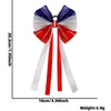 Wholesale Independence Day Bow Headline Star Flag Print Party Decoration Ribbon Hair Rings Polyester Semi Manual And Semi Mechanical