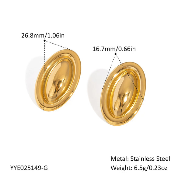 Wholesale Ingot Ring Stainless Steel Geometric Design Electroplated With Pvd Vacuum Real Gold For Unisex