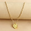 Wholesale Initial Letter Hexagon Peach Heart Imitation Gold Pendant Necklace For Women Alloy Electroplated Bamboo Chain