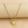 Wholesale Initial Letter Hexagon Peach Heart Imitation Gold Pendant Necklace For Women Alloy Electroplated Bamboo Chain