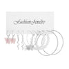 Wholesale Inlaid Pearl Butterfly Ladies Earrings Set Alloy Electroplated Animal Pattern