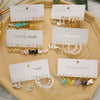 Wholesale Inlaid Pearl Butterfly Ladies Earrings Set Alloy Electroplated Animal Pattern