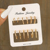 Wholesale Inlaid Pearl Ladies Earrings Set Alloy Geometric Electroplated Retro Style