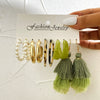 Wholesale Inlaid Pearl Ladies Earrings Set Alloy Geometric Electroplated Retro Style