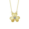 Wholesale Inlaid Zircon Clover Heart Shaped Stainless Steel Necklace With Snake Bone Chain And Electroplating Treatment