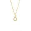 Wholesale Inlaid Zircon Golden Square Letter Necklace For Women Made Of Titanium Steel And Copper With Electroplating O Chain