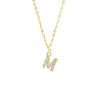 Wholesale Inlaid Zircon Golden Square Letter Necklace For Women Made Of Titanium Steel And Copper With Electroplating O Chain