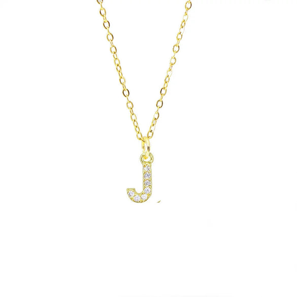 Wholesale Inlaid Zircon Golden Square Letter Necklace For Women Made Of Titanium Steel And Copper With Electroplating O Chain