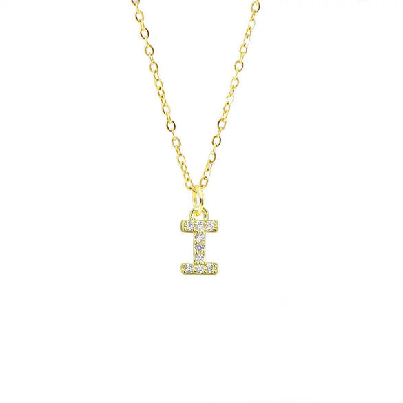 Wholesale Inlaid Zircon Golden Square Letter Necklace For Women Made Of Titanium Steel And Copper With Electroplating O Chain