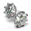 Wholesale Inlaid Zircon Round Earrings Copper Geometric Style Jewelry