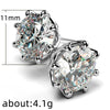 Wholesale Inlaid Zircon Round Earrings Copper Geometric Style Jewelry