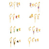 Wholesale Ins Distinctive Fashionable Earrings Copper Geometric Zirconia