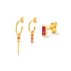 Wholesale Ins Distinctive Fashionable Earrings Copper Geometric Zirconia