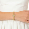 Wholesale Ins Geometric Diamondencrusted 18K Goldplated Stainless Steel Ball Bead Bracelet For Women