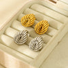 Wholesale Ins Geometric Heartshaped 18K Gold Plated Stainless Steel Earrings For Women