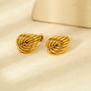 Wholesale Ins Geometric Heartshaped 18K Gold Plated Stainless Steel Earrings For Women