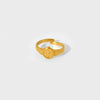 Wholesale Ins Geometric Heartshaped Stainless Steel 18K Gold Plated Open Ring For Women