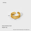 Wholesale Ins Geometric Heartshaped Stainless Steel 18K Gold Plated Open Ring For Women