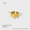 Wholesale Ins Geometric Heartshaped Stainless Steel 18K Gold Plated Open Ring For Women