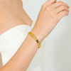 Wholesale Ins Geometric Square Stainless Steel 18K Gold Plated Clasp Bracelet Jewelry Accessories For Women