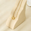 Wholesale Ins Geometric Stainless Steel Pendant Necklace With Snake Bone Chain 18K Gold Plated For Women